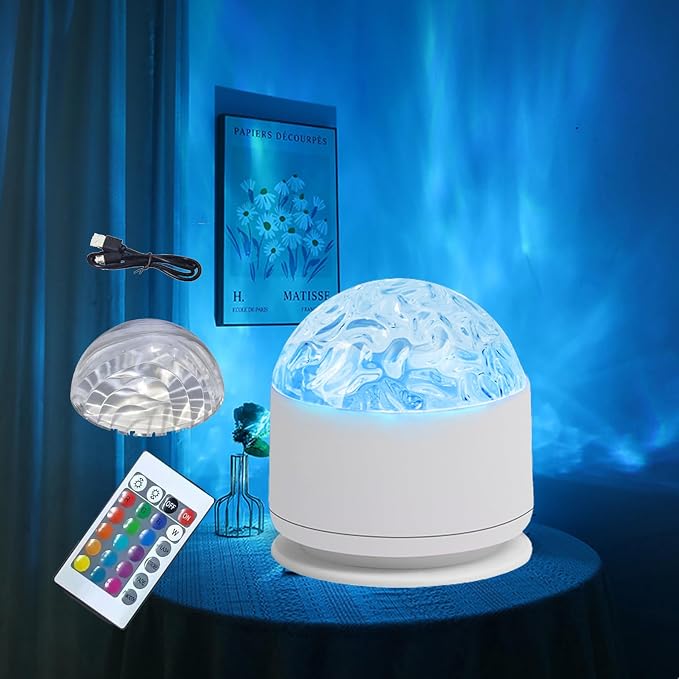 Yinhamnl 2 in 1 Galaxy Light, 16 Color Aurora Night Light Projector